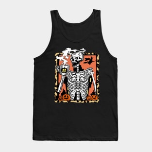 Skull Sensation Make a Statement with this Striking Skull-themed Halloween Tee Tank Top